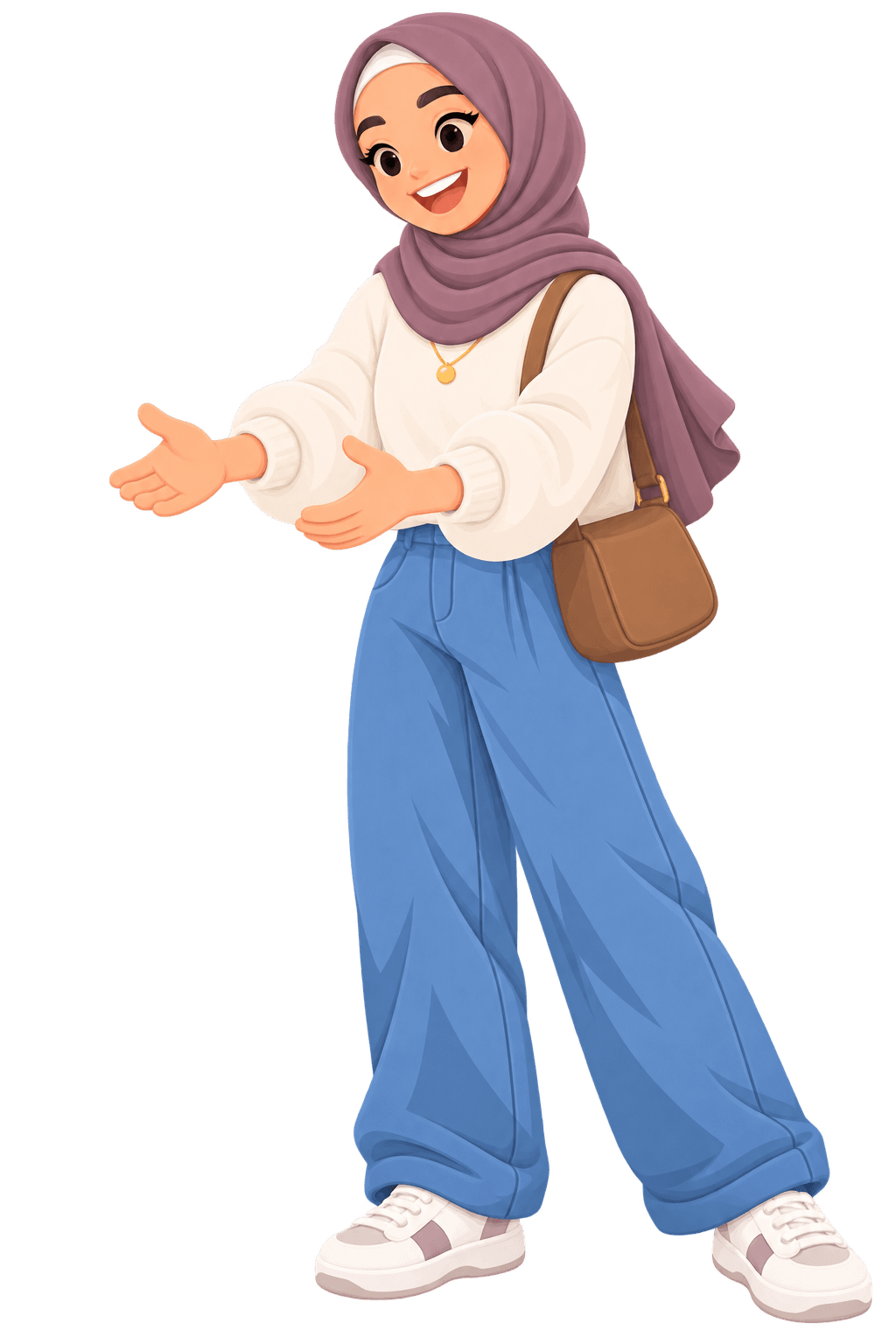 المستلمة فاتحة إيديها عشان تستلم الطرد